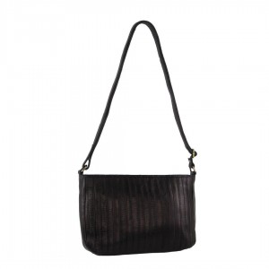 Torba Crossbody Pierre Cardin Leather Stitch-design Cross-Body Bag Damskie Czarne | HMCEU-1620