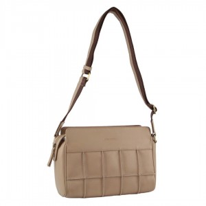Torba Crossbody Pierre Cardin Leather Stitch-design Cross-Body Bag Damskie Złote | DBXAS-6958