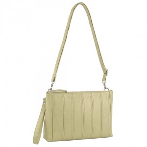 Torba Crossbody Pierre Cardin Leather Stitch-design Cross-Body Bag Damskie Brązowe | ZQDWG-5136