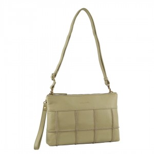 Torba Crossbody Pierre Cardin Leather Stitch-design Cross-Body Bag Damskie Brązowe | ZEPVB-3627