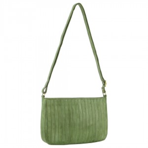 Torba Crossbody Pierre Cardin Leather Stitch-design Cross-Body Bag Damskie Zielone | PTKAQ-2096