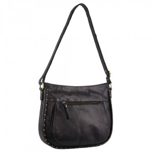 Torba Crossbody Pierre Cardin Leather Stud Detail Cross-body Bag Damskie Czarne | OEHWI-9813