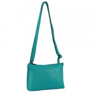 Torba Crossbody Pierre Cardin Leather Trendy Cross-Body Bag Damskie Turkusowe | DPOWL-6592