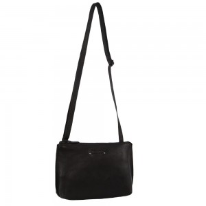Torba Crossbody Pierre Cardin Leather Trendy Cross-Body Bag Damskie Czarne | VXKSY-4135