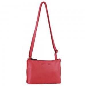 Torba Crossbody Pierre Cardin Leather Trendy Cross-Body Bag Damskie Różowe | ZKQCD-6930