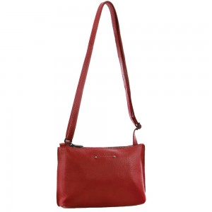 Torba Crossbody Pierre Cardin Leather Trendy Cross-Body Bag Damskie Czerwone | RKTJX-3958