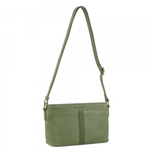Torba Crossbody Pierre Cardin Leather Woven Design Crossbody Bag Damskie Leaf | OUHMR-6548