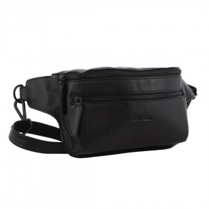 Torba Crossbody Pierre Cardin Pirre Cardin Leather 3-Way Sling Bag Męskie Czarne | FNVGT-3587