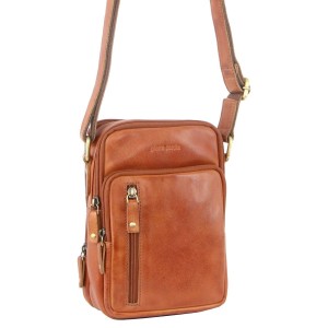 Torba Crossbody Pierre Cardin Rustic Leather Cross-Body Bag Męskie Brązowe | DFUME-1047