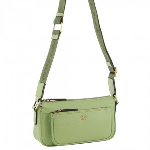 Torba Crossbody Pierre Cardin Skórzane Cross-Body Bag Damskie Jade | AXDCQ-5097