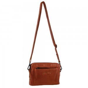 Torba Crossbody Pierre Cardin Skórzane Cross-Body Bag Damskie Brązowe | TYCXA-0936