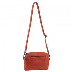 Torba Crossbody Pierre Cardin Skórzane Cross-Body Bag Damskie Pomarańczowe | QKNUO-2173