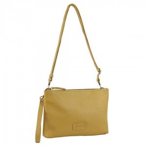 Torba Crossbody Pierre Cardin Vintage Leather Multiway Crossbody Bag Clutch Damskie Żółte | MZFYW-4135