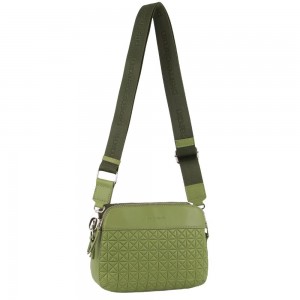 Torba Crossbody Pierre Cardin Webbing Strap Leather Crossbody Bag Damskie Leaf | OJUQT-3649