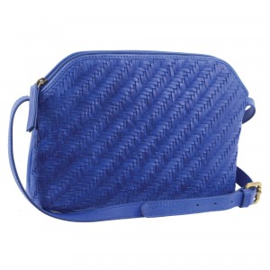 Torba Crossbody Pierre Cardin Woven Embossed Leather Cross-Body Bag Damskie Królewski Niebieski | VKMXO-2350