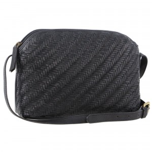 Torba Crossbody Pierre Cardin Woven Embossed Leather Cross-Body Bag Damskie Czarne | JIEHX-9361