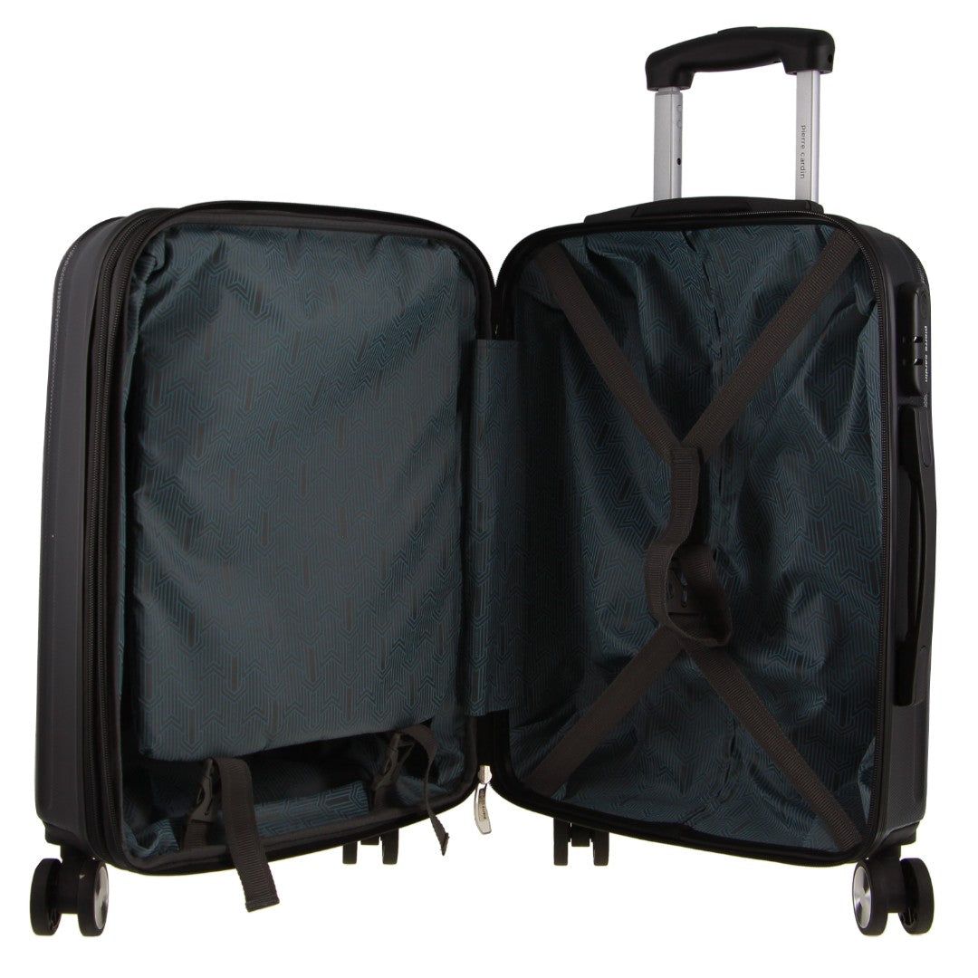 3-Piece Sets Pierre Cardin Hard Shell 3-Piece Luggage Set Travel Czarne | FMHXR-2156