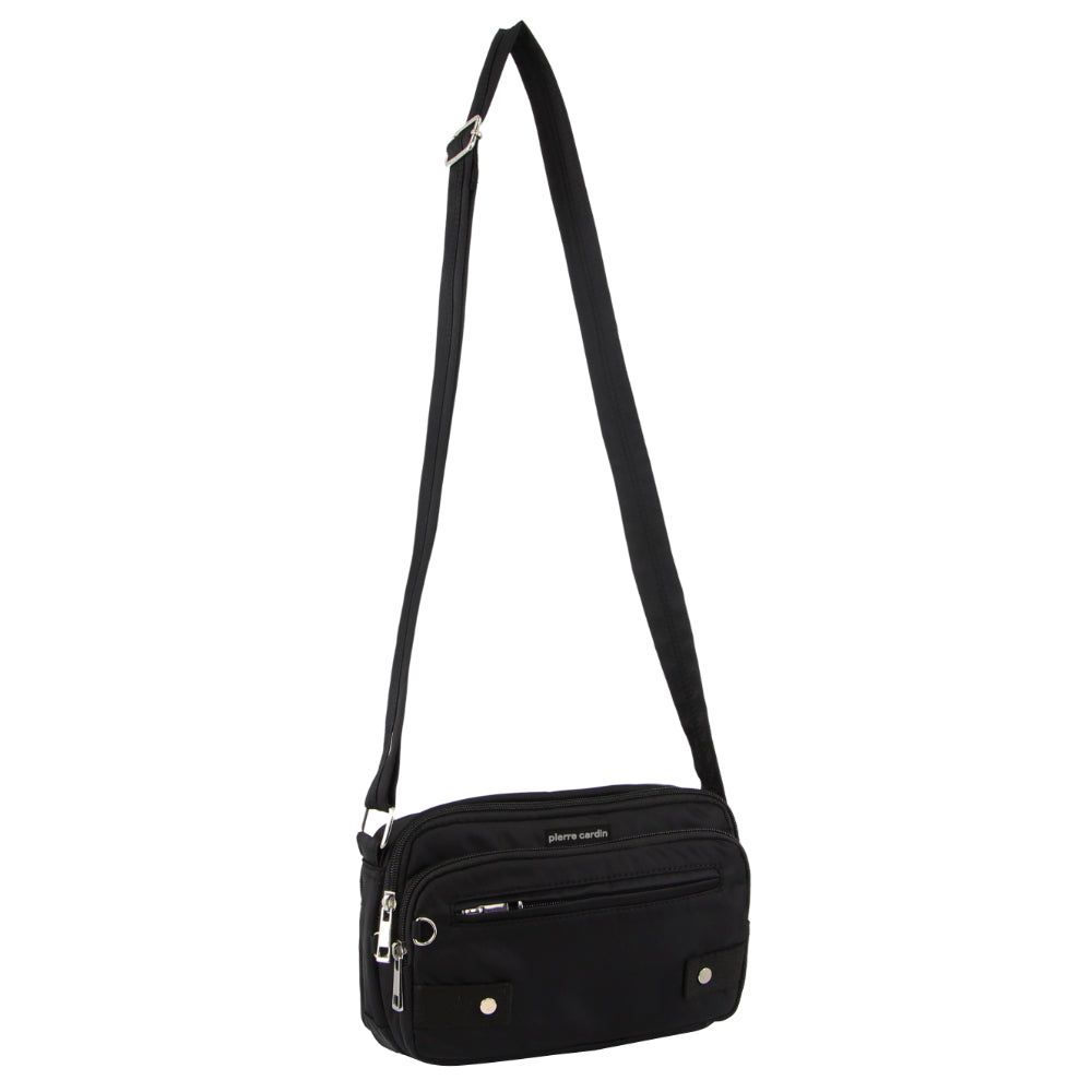 Anti-Theft Range Pierre Cardin Anti-Theft Cross Body Bag Damskie Czarne | GKPLT-7920