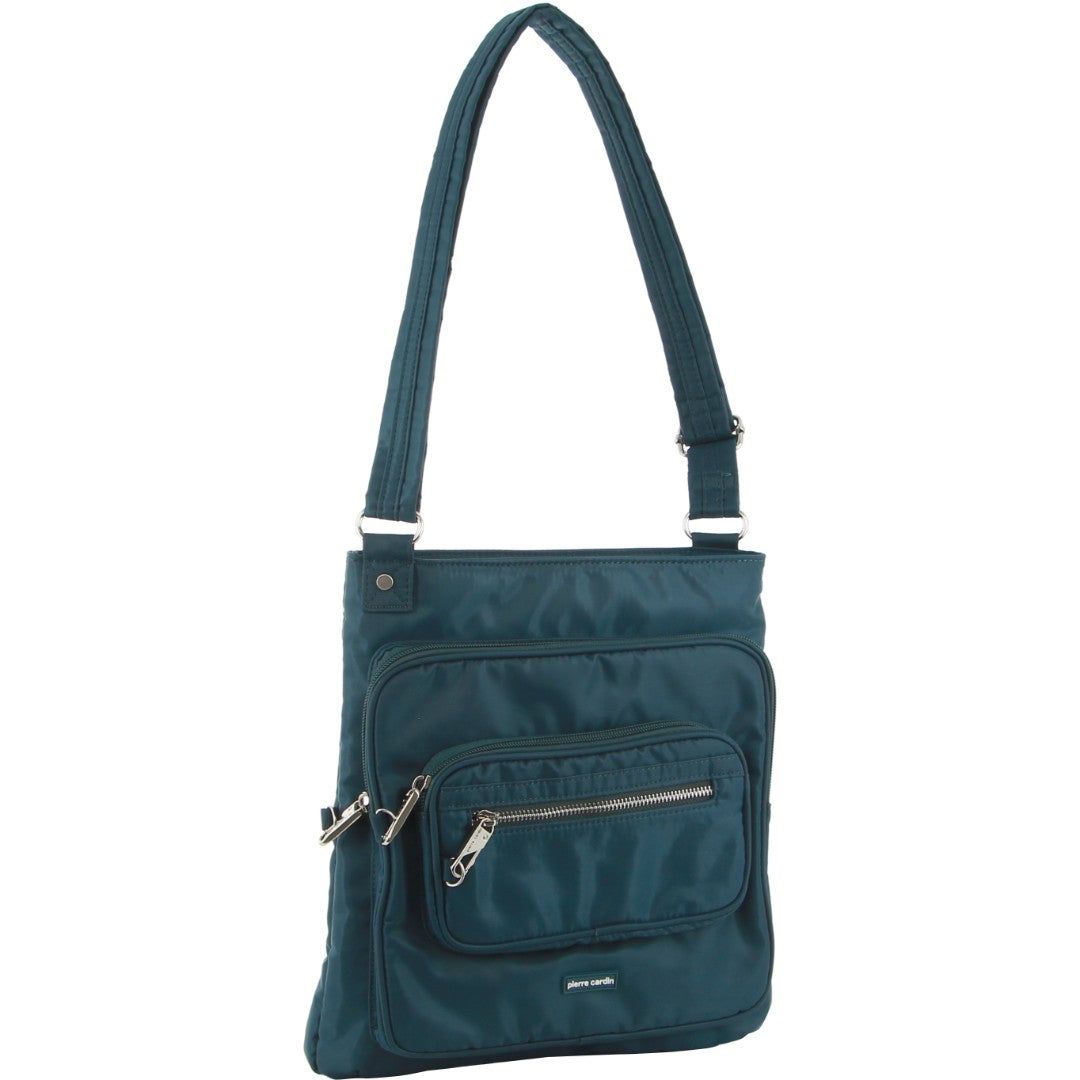 Anti-Theft Range Pierre Cardin Anti-Theft Cross Body Bag Travel Turkusowe | DXZVR-6235