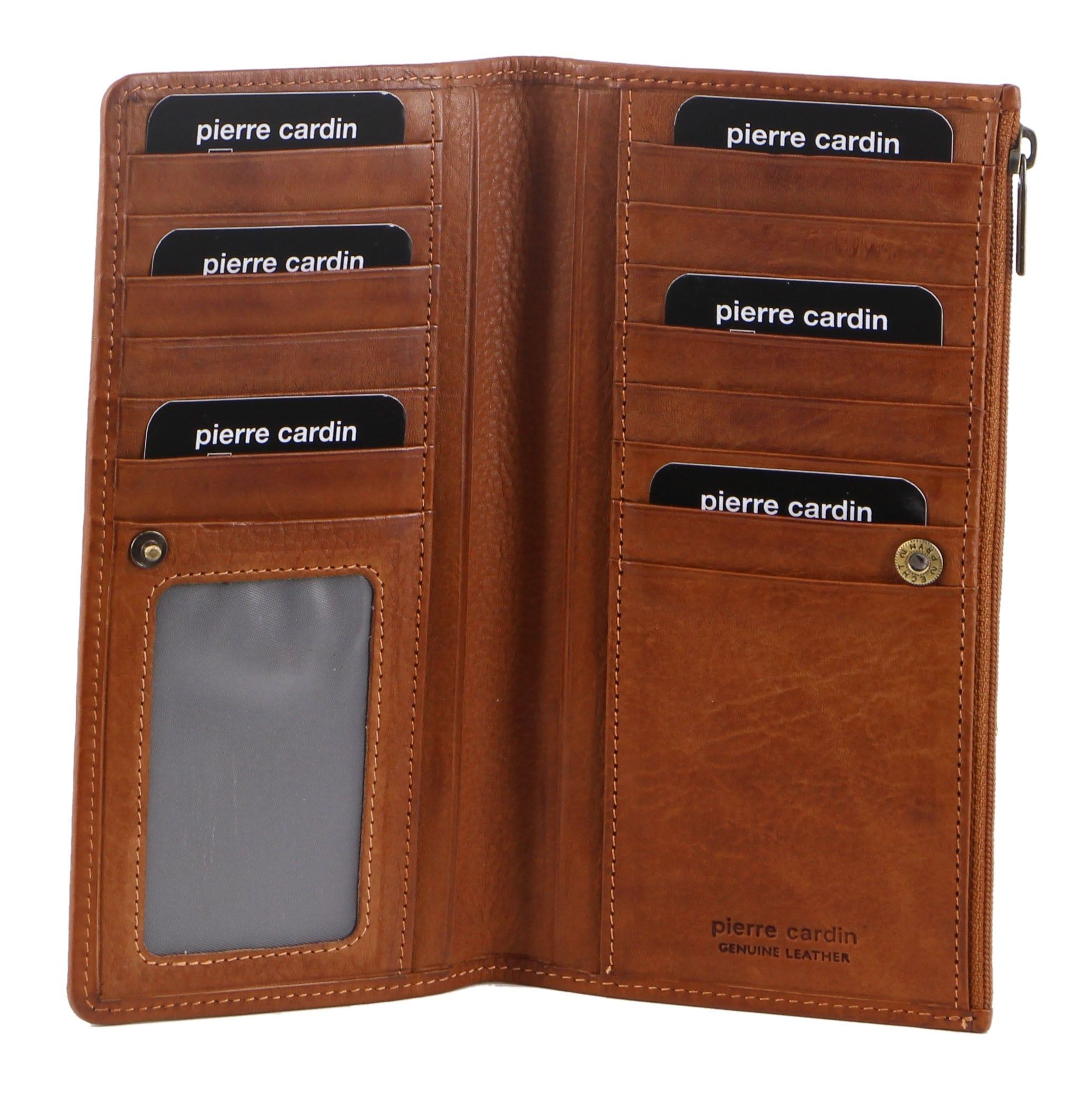 Bi-Fold Wallets Pierre Cardin Genuine Leather Bi-Fold Wallet Damskie Brązowe | EIVWK-6403