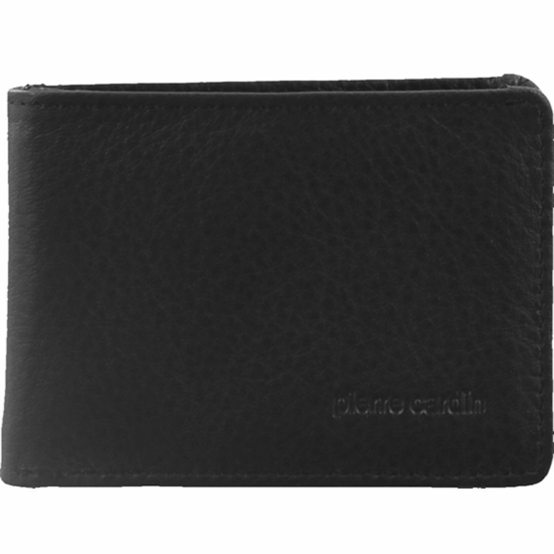 Bi-Fold Wallets Pierre Cardin Italian Leather Bi-Fold Wallet Męskie Czarne | ZQBDI-0357