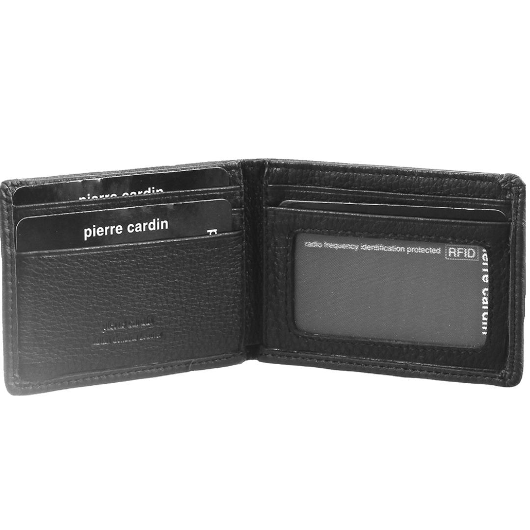 Bi-Fold Wallets Pierre Cardin Italian Leather Bi-Fold Wallet Męskie Czarne | TYWQU-5729