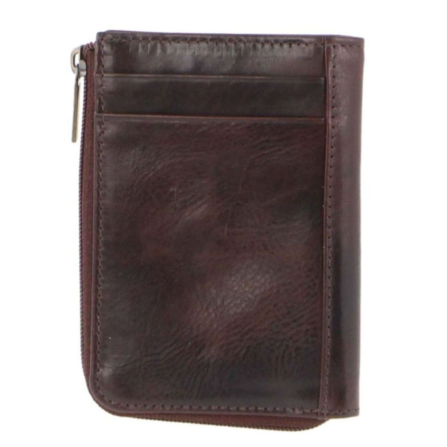 Bi-Fold Wallets Pierre Cardin Italian Leather Key + Credit Card Holder Męskie Czekolada | ZJSWR-6452