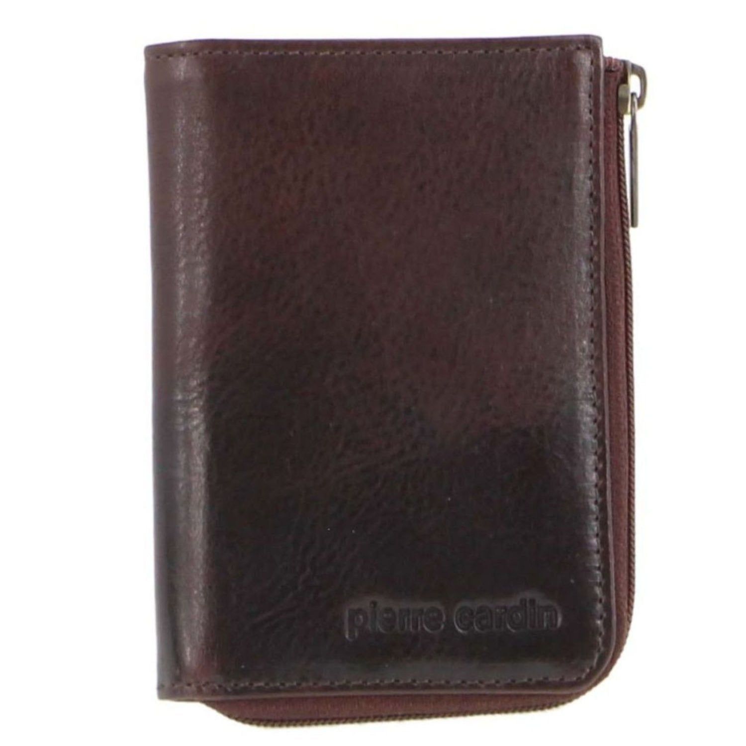 Bi-Fold Wallets Pierre Cardin Italian Leather Key + Credit Card Holder Męskie Czekolada | ZJSWR-6452