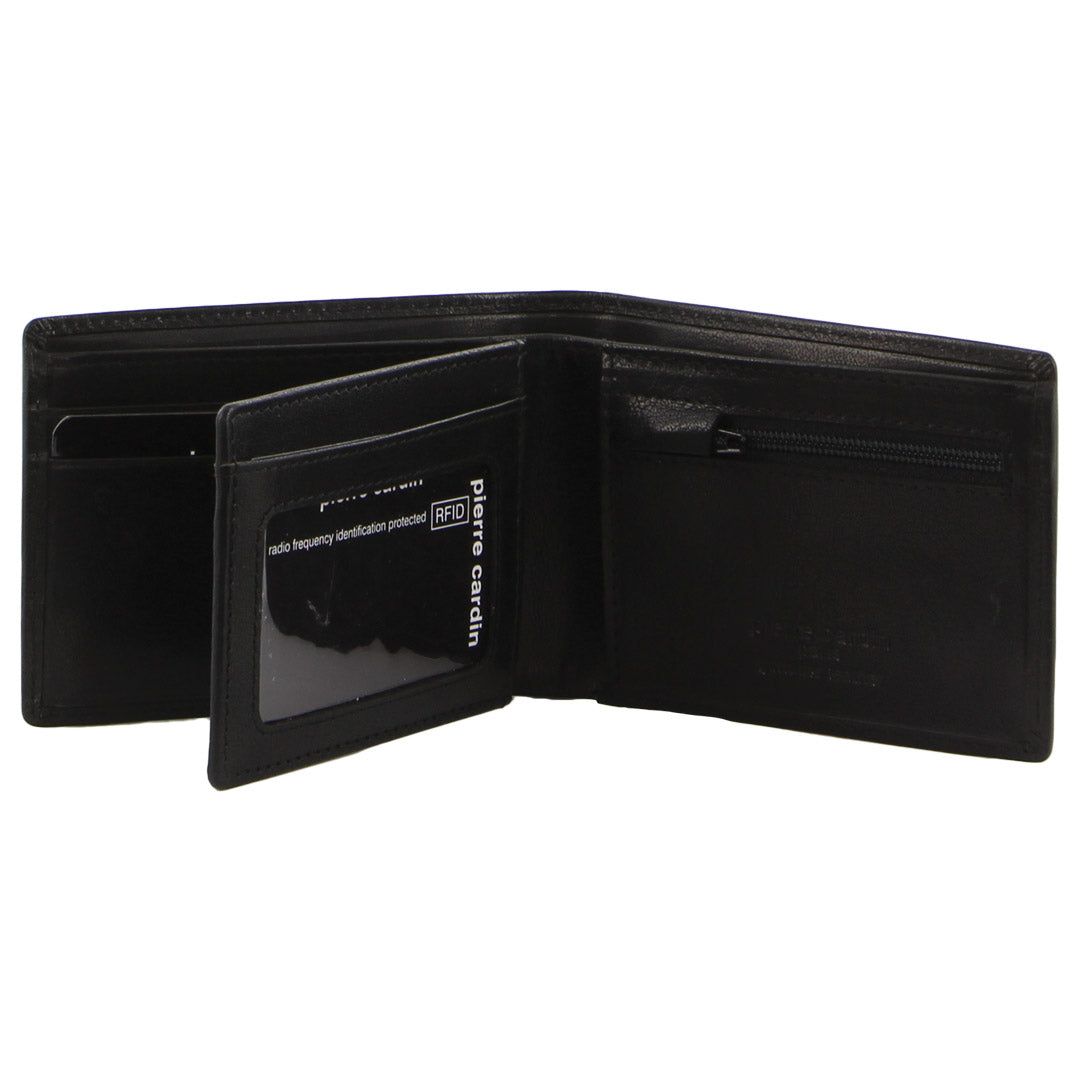 Bi-Fold Wallets Pierre Cardin Leather Bi-Fold Wallet Męskie Czarne | GVARU-9183