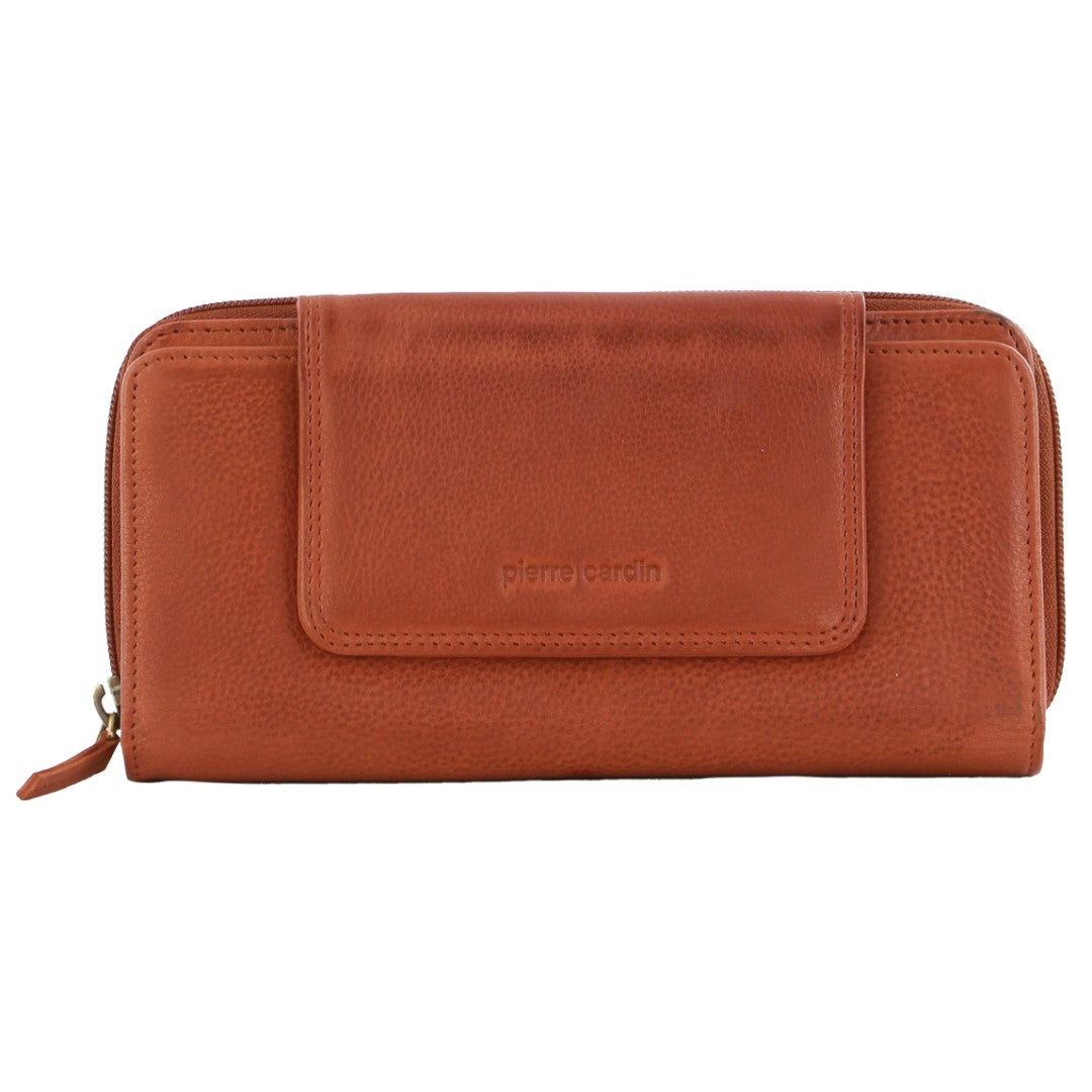 Bi-Fold Wallets Pierre Cardin Leather Bi-Fold Tab Wallet Damskie Brązowe | EMTLD-5691