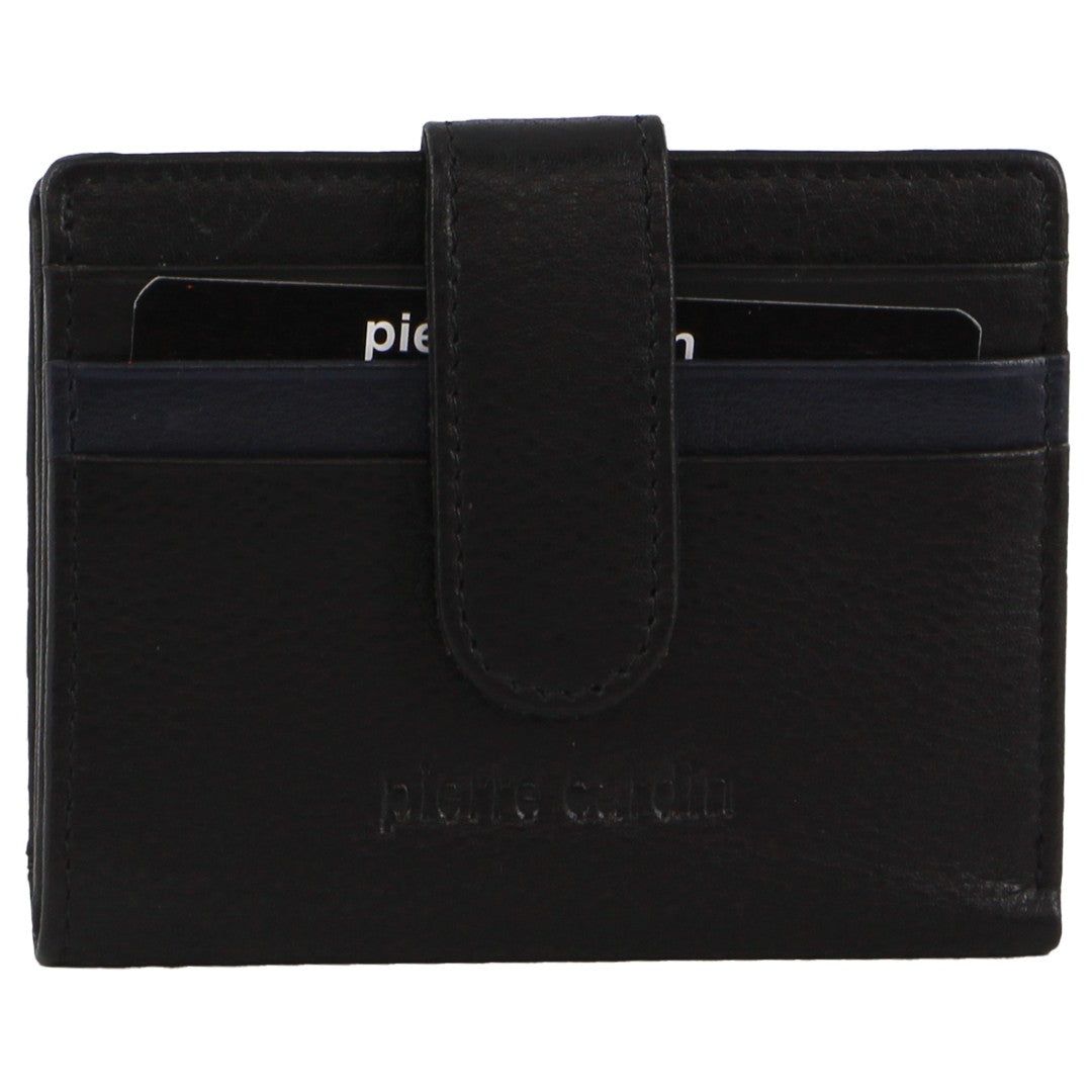 Bi-Fold Wallets Pierre Cardin Leather Bi-Fold Card Holder Wallet Męskie Czarne | TEVJU-6318