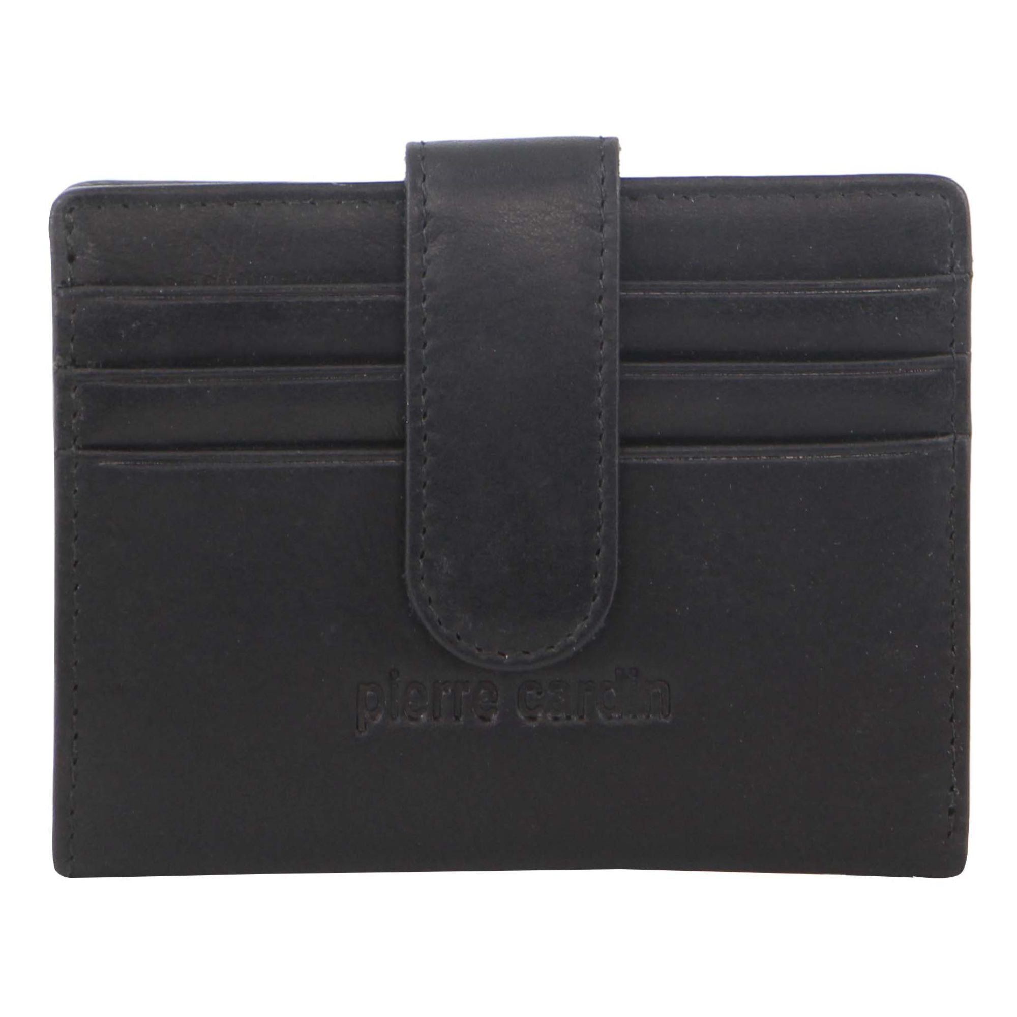 Bi-Fold Wallets Pierre Cardin Leather Bi-Fold Card Holder Wallet Męskie Czarne | MPNVT-3805