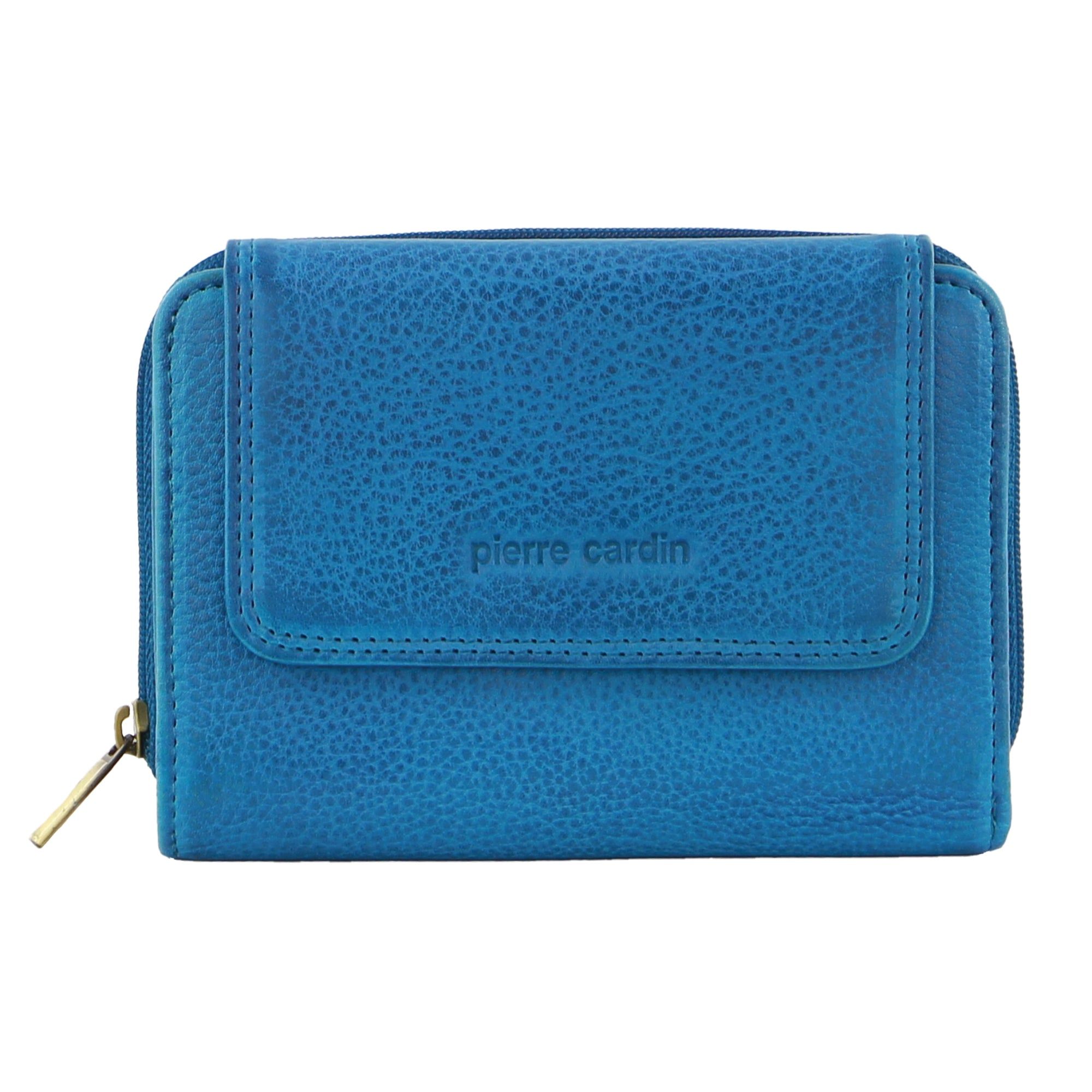 Bi-Fold Wallets Pierre Cardin Leather Compact Bi-Fold Tab Wallet Damskie Głęboka Turkusowe | BSNUV-8256