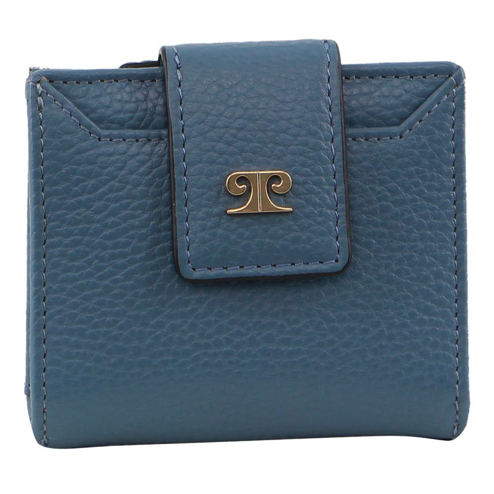 Bi-Fold Wallets Pierre Cardin Leather Flip-over Bi-fold Wallet Damskie Niebieskie | TFZMI-9146