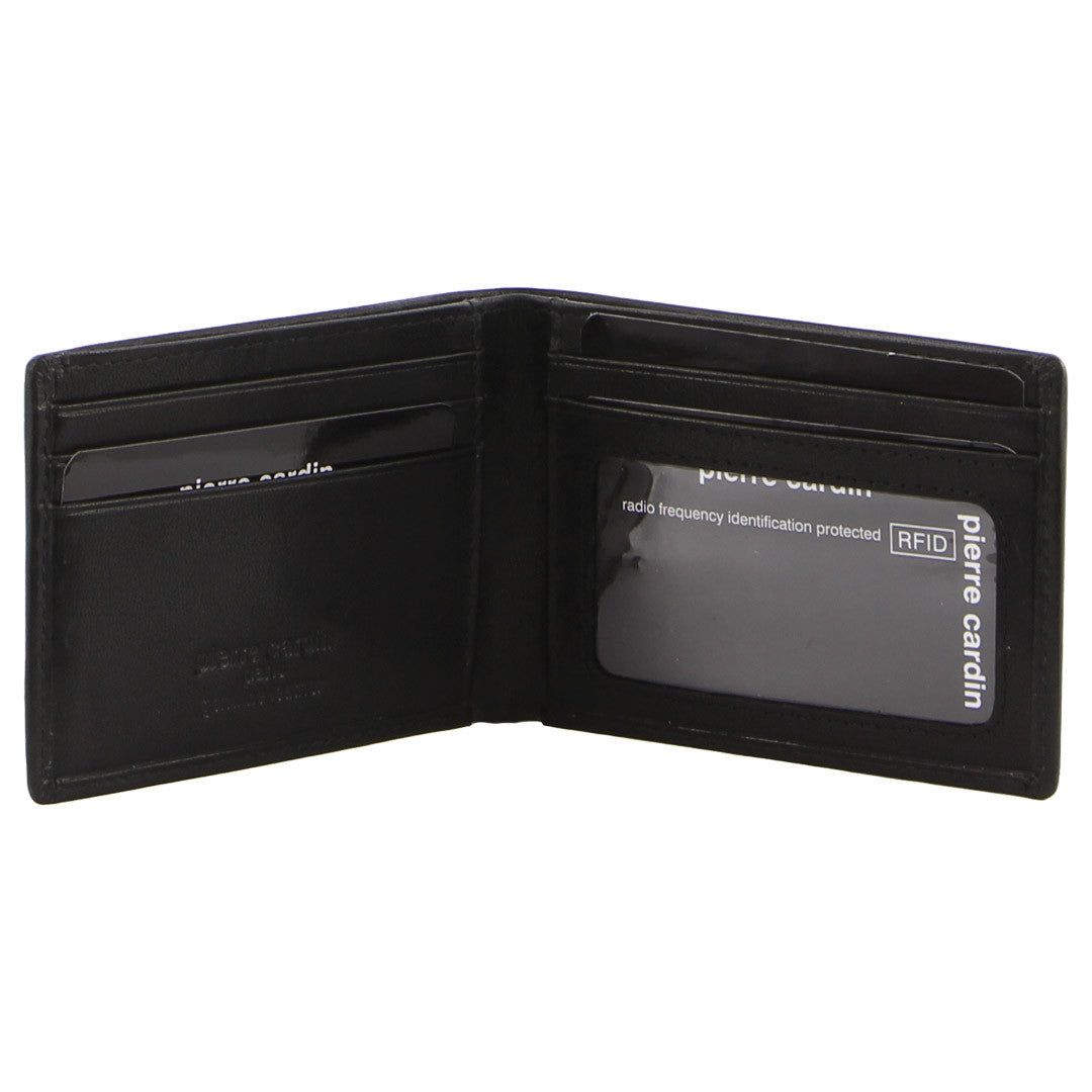 Bi-Fold Wallets Pierre Cardin Leather Slimline Bi-Fold Wallet Męskie Czarne | PTFZA-7025