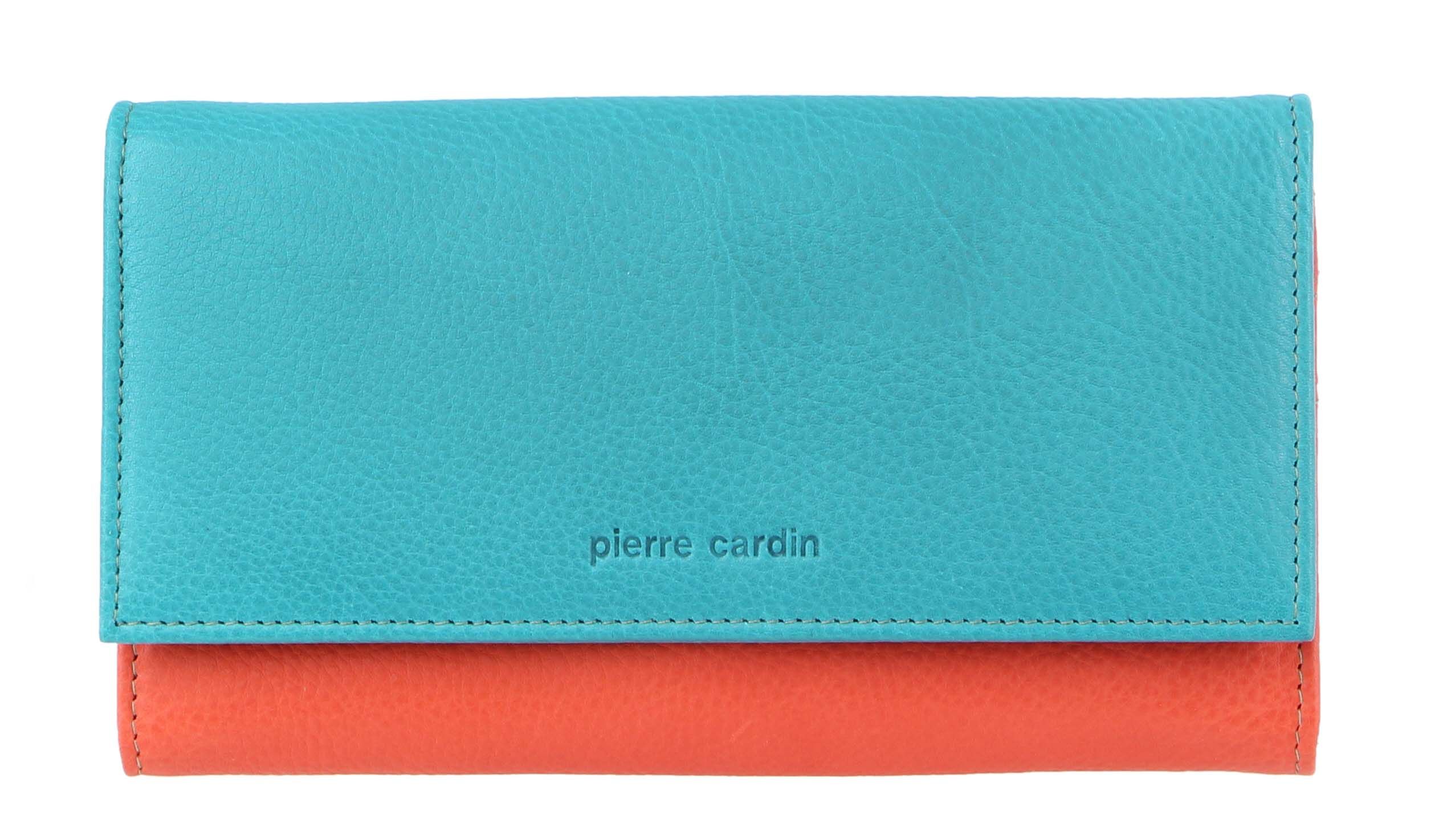 Bi-Fold Wallets Pierre Cardin Multi Color Leather Wallet Damskie Turkusowe | OPYRH-1826