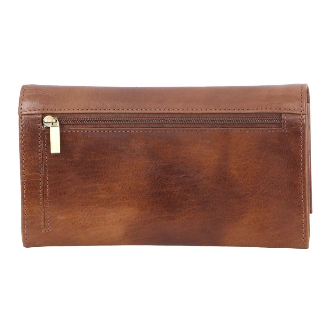 Bi-Fold Wallets Pierre Cardin Rustic Leather Wallet Damskie Brązowe | DKREP-8406