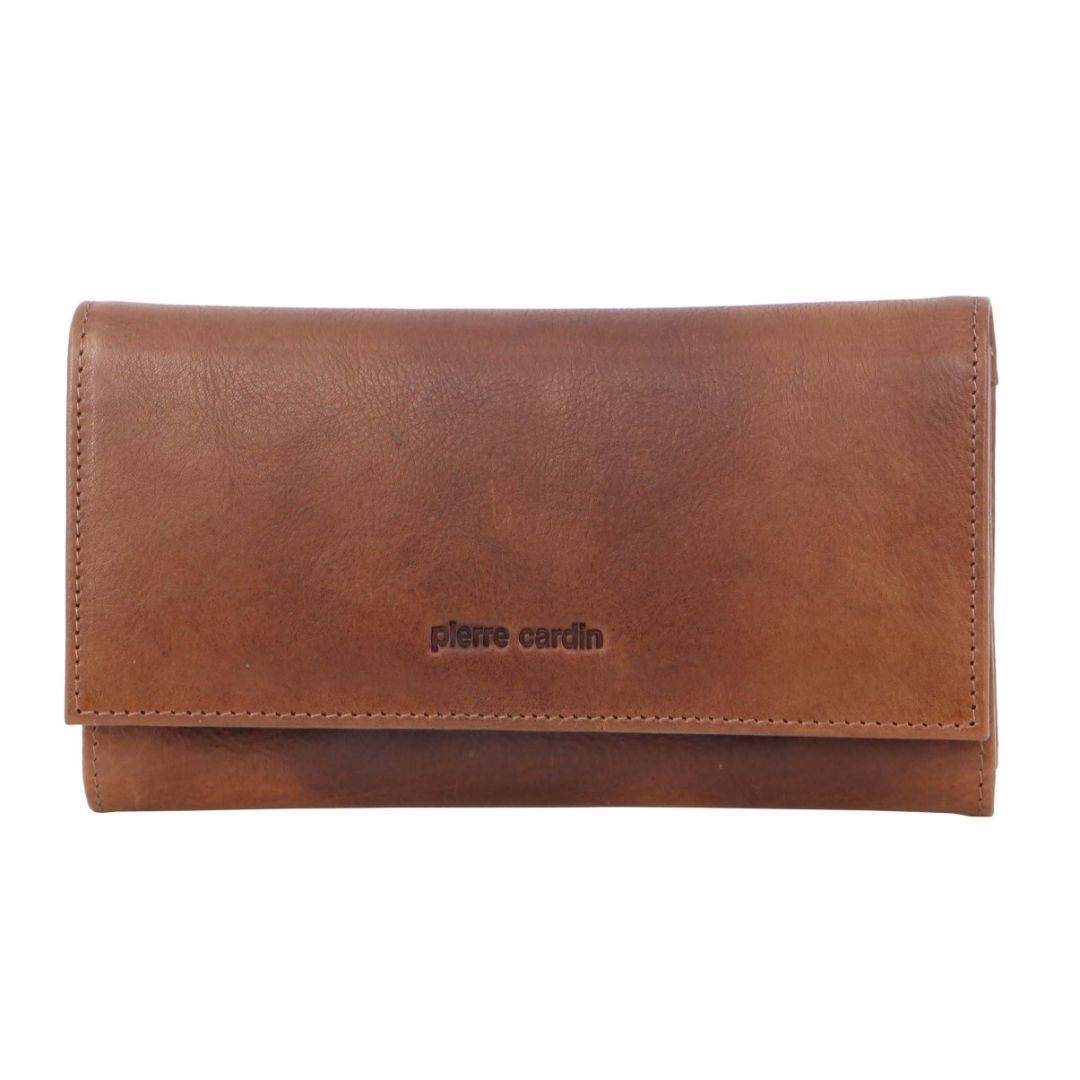 Bi-Fold Wallets Pierre Cardin Rustic Leather Wallet Damskie Granatowe | QUDWG-1275