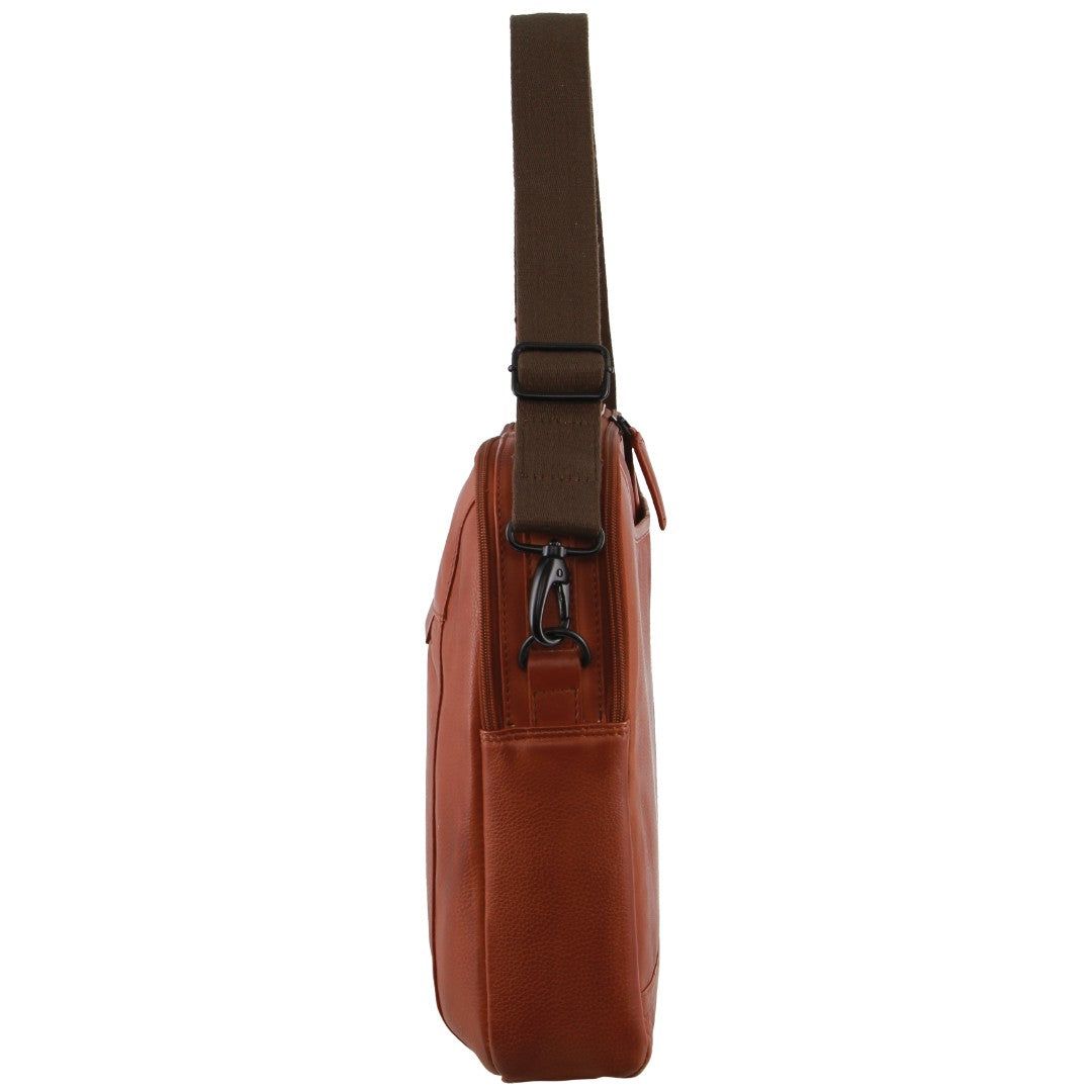 Business Computer Bags Pierre Cardin Italian Leather Computer Bag Męskie Brązowe | LWNTK-7641
