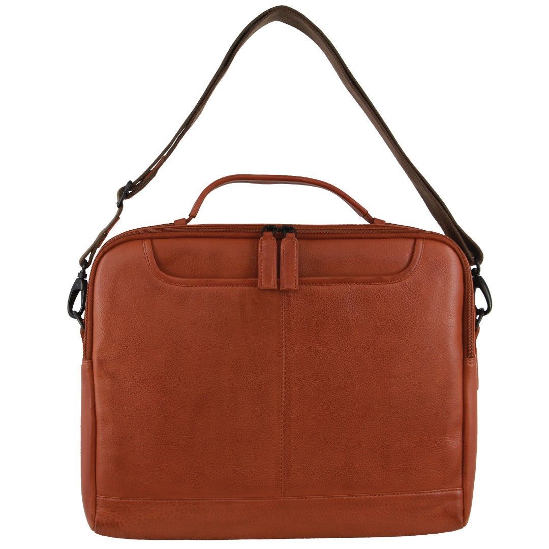 Business Computer Bags Pierre Cardin Italian Leather Computer Bag Męskie Brązowe | LWNTK-7641