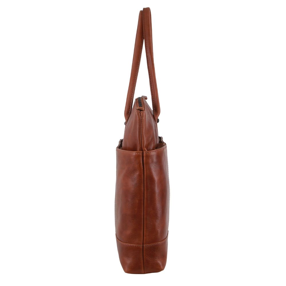 Business Computer Bags Pierre Cardin Leather Computer Bag Męskie Brązowe | HEJPA-5487