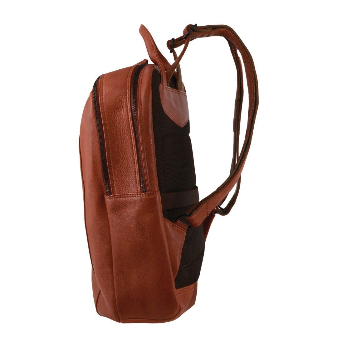 Business Computer Bags Pierre Cardin Leather Business Laptop Backpack Męskie Brązowe | AOXEZ-8174