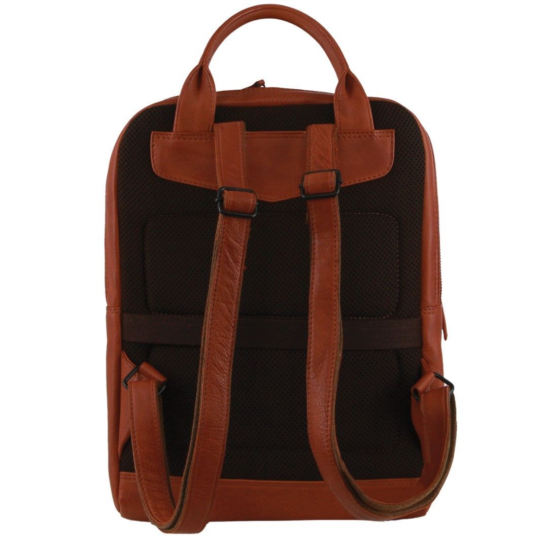 Business Computer Bags Pierre Cardin Leather Business Laptop Backpack Męskie Brązowe | AOXEZ-8174