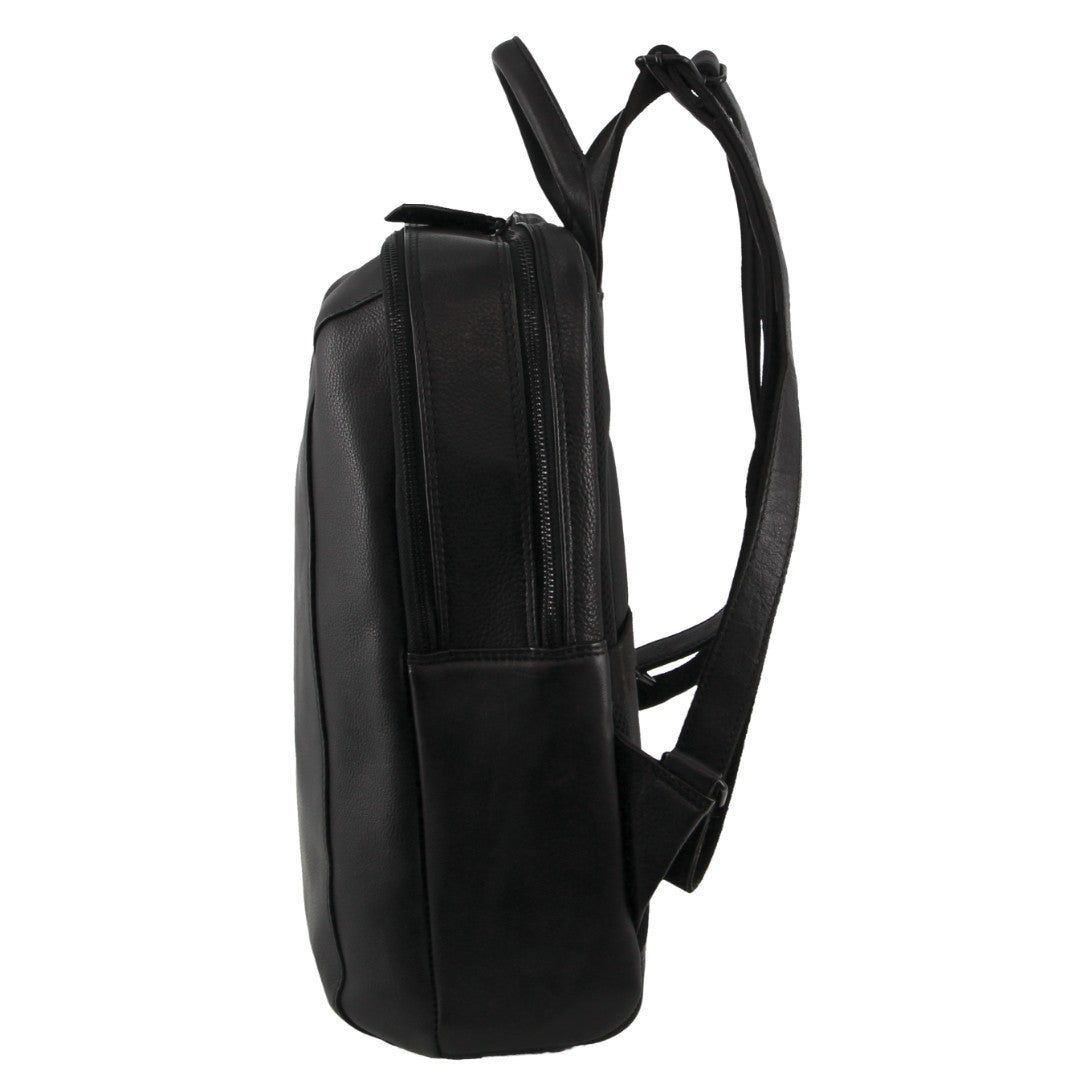 Business Computer Bags Pierre Cardin Leather Business Laptop Backpack Męskie Czarne | QCHWX-8607