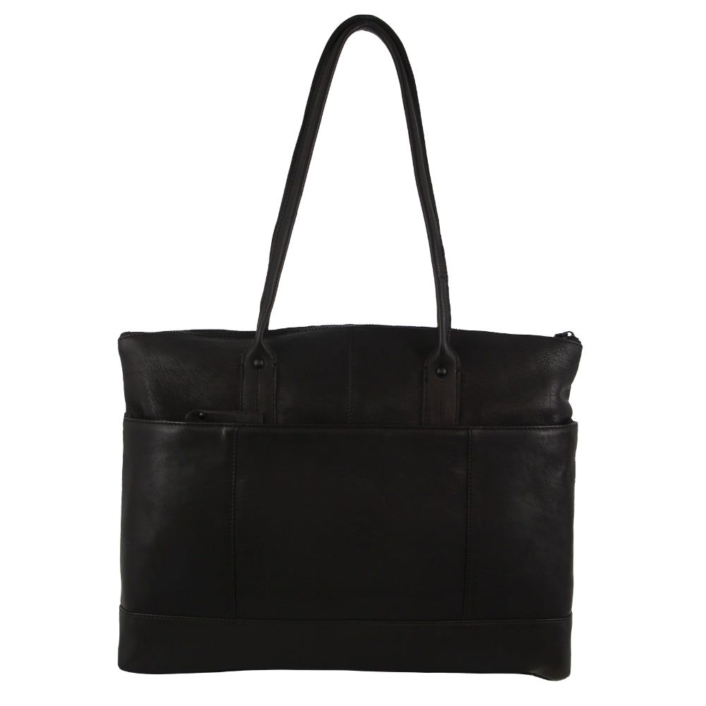 Business Computer Bags Pierre Cardin Leather Computer Bag Męskie Czarne | OQLEK-4618