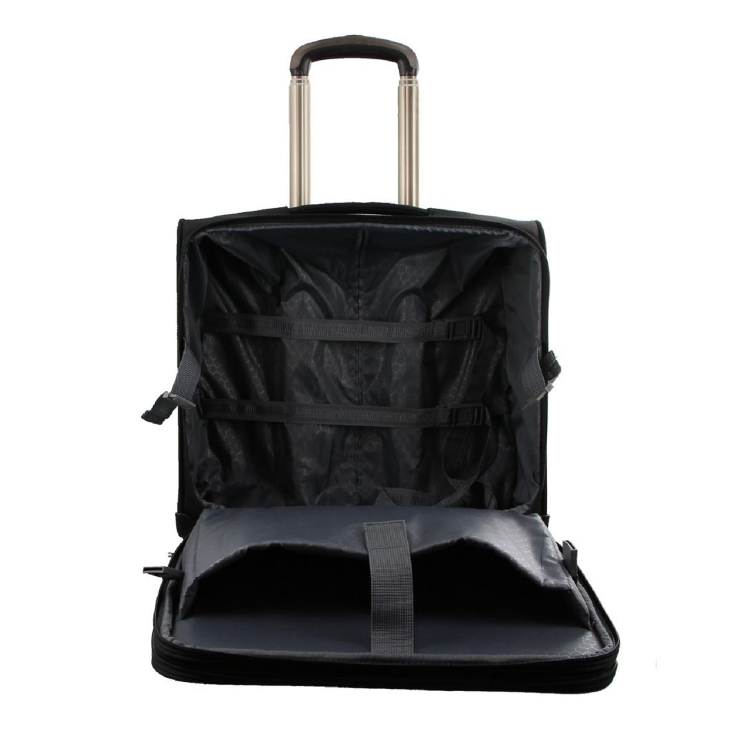 Cabin Cases Pierre Cardin 4 Wheel Mobile Office Cabin Case Travel Czarne | QMWNF-0197
