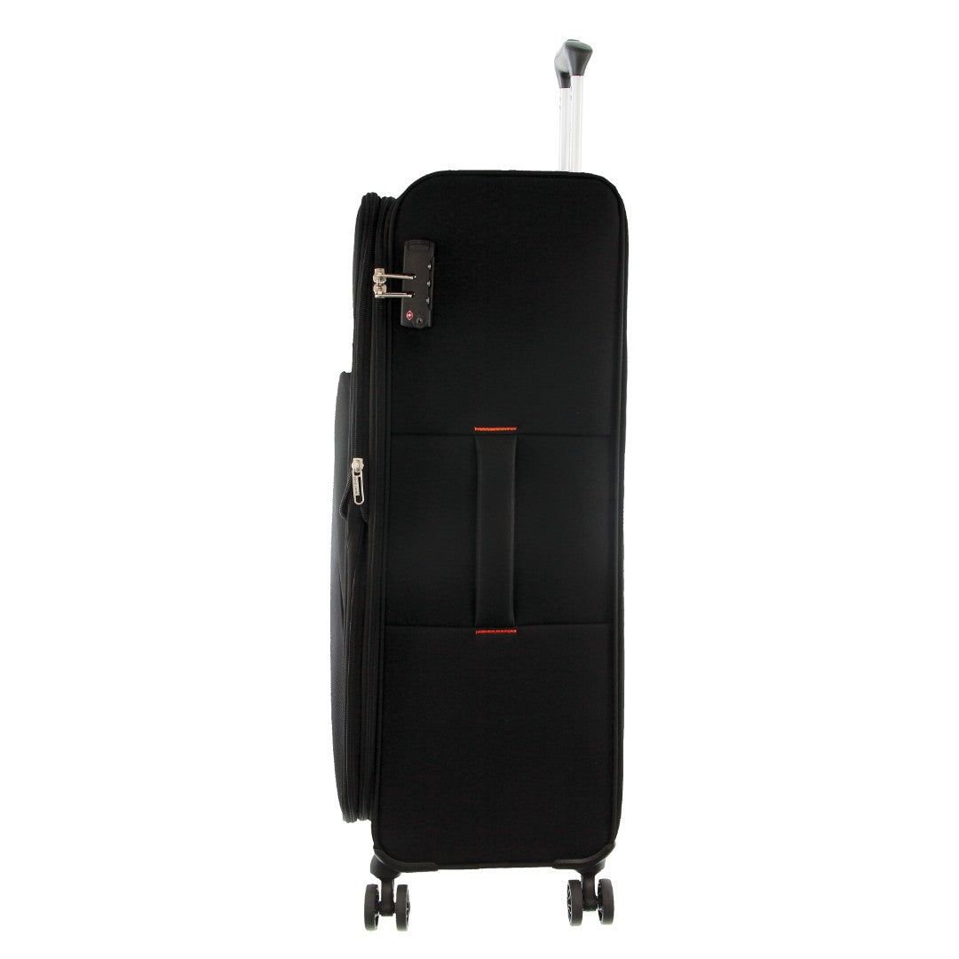 Cabin Cases Pierre Cardin 55cm CABIN Soft-Shell Suitcase Travel Czarne | VWQTJ-1392