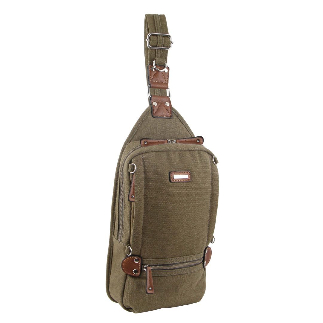 Canvas Bags Pierre Cardin Canvas Cross Body Bag Męskie Brązowe | DBUFE-0374