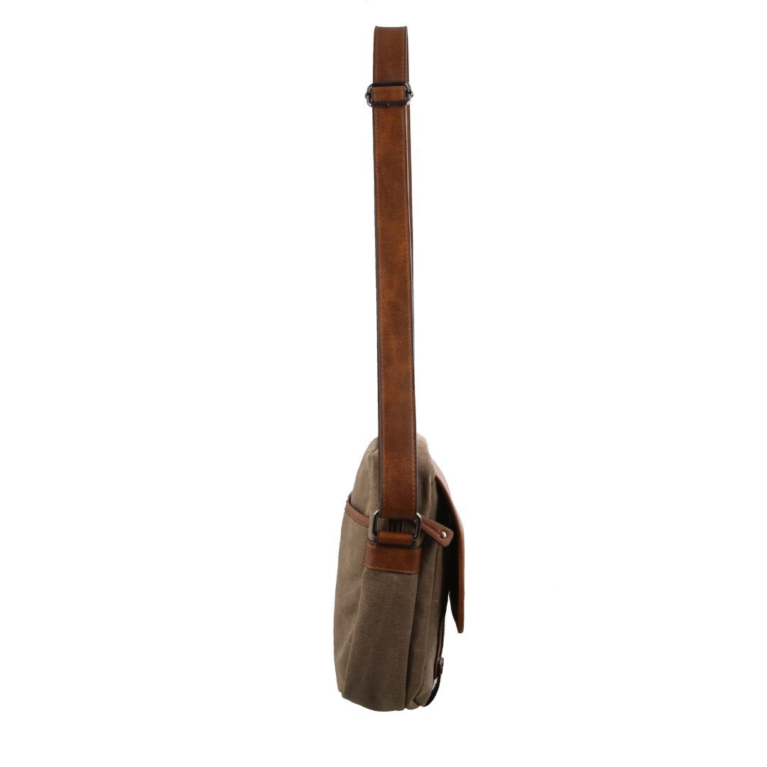 Canvas Bags Pierre Cardin Canvas Cross Body Bag Męskie Brązowe | HUDOG-4926