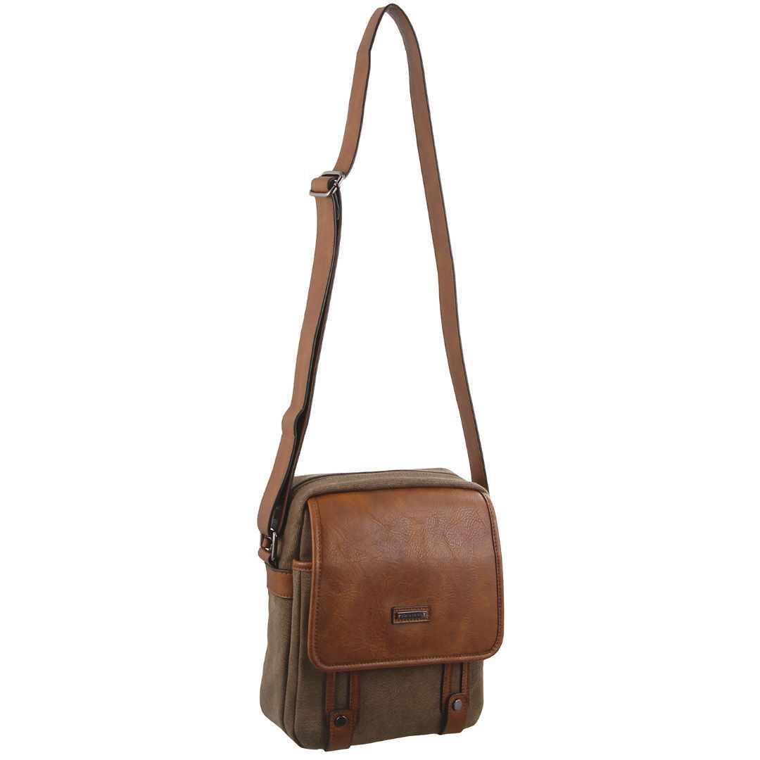 Canvas Bags Pierre Cardin Canvas Cross Body Bag Męskie Brązowe | HUDOG-4926